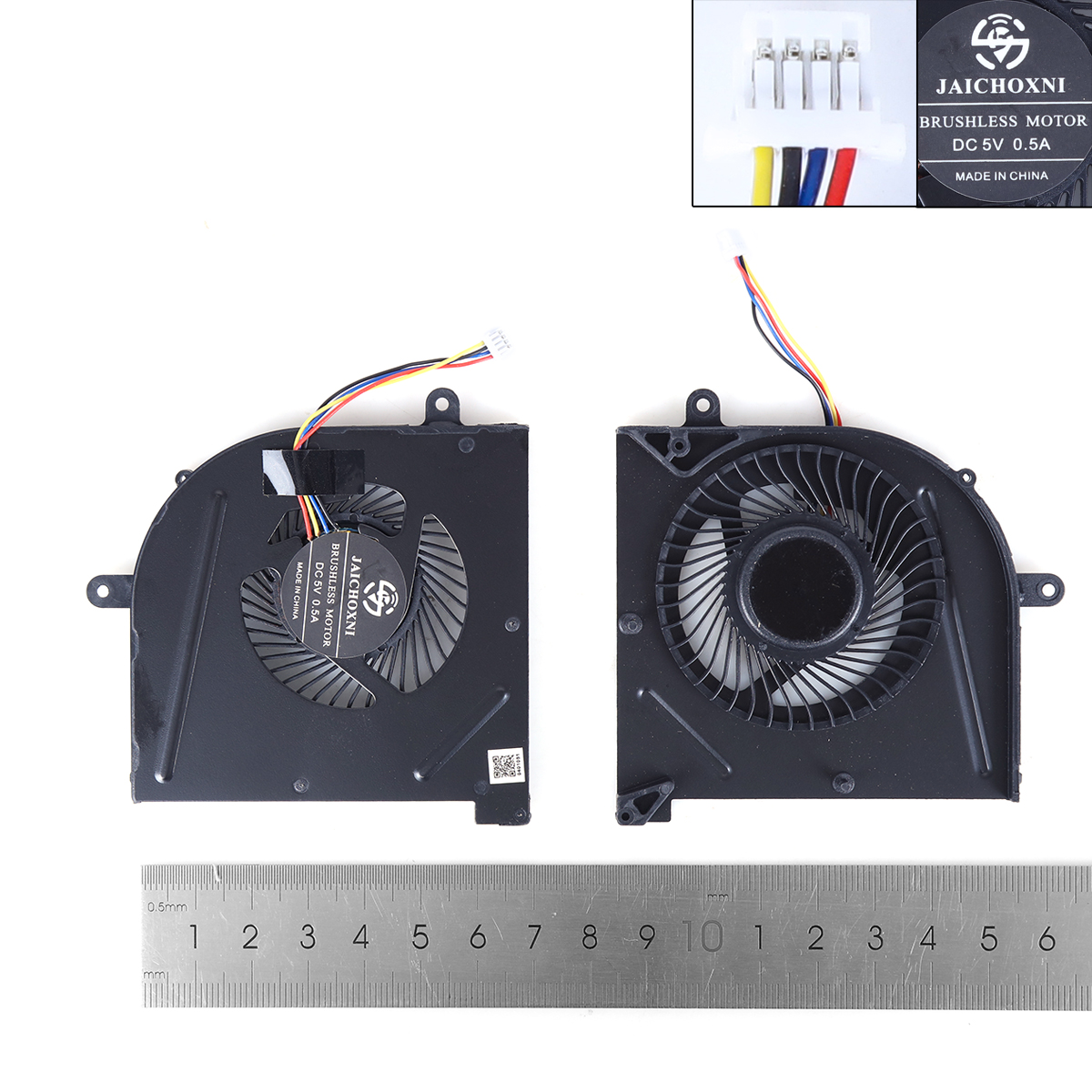 Picture of New Replacement CPU Cooling Fan For MSI GS63VR GS73VR Black Blades(For CPU Fan,High copy) N/A Layout